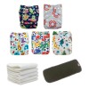 5 Pañales Ecológicos Alvababy Estampados Abs Microfibra