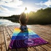 YUMOMO Indian Tapestry Yoga Towel, 100%-cotton Rainbow, 59" (150cm) long