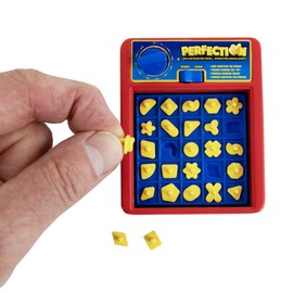 World's Smallest Perfection, Fully Functional Miniature Game, Classic Fast-Paced Shape Game for Kids and Adults, Board Game, Family Games, Travel Game, Stocking Stuffers, Easter Baskets, Ages 6 and Up