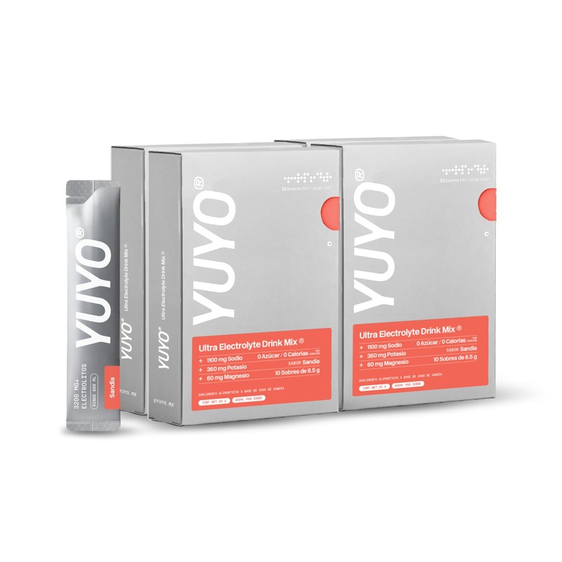 Yuyo Ultra Electrolitos | 40 Sobres de Electrolitos en Polvo