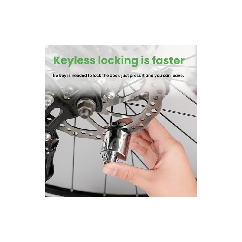 Brake Disc Lock with Reminder Cable for Theft Protection, Stretchable