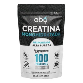 Creatina Monohidratada y Micronizada Polvo  100 Alta Pureza Certificada  Sin Sabor, Disuelve rápido, Scoop Dosificador  Pre Entreno Gym workout Oby...