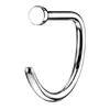 Stachelkleid Nose Piercing Titanium Ring Without Threadless Screw Bar Curved
