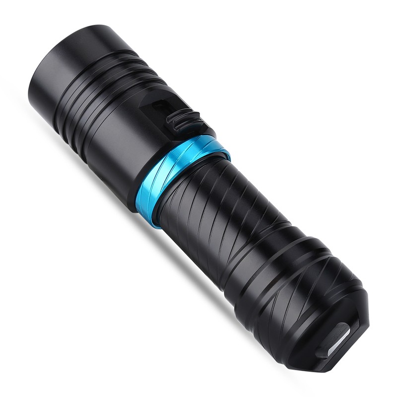 50m Outdoor Underwater Portable LED Torch Aluminium Alloy Waterproof Flahlight