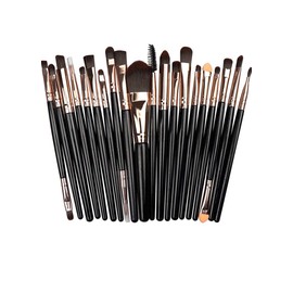 Bynetta Makeup Brushes 20 Pcs Professional Eye Shadow Set Powder Foundation Eyeshadow Eyeliner Lip Cosmetic Brushes with Soft Synthetic Wool (Black)