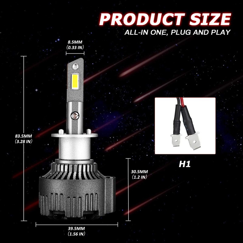 DDM Tuning Saber 55W ProX Accu/V2 LED Kit, 12500LM, 6000K,