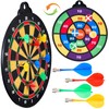 HELLO PAPAYA 16in Large Size 2in1 Double-Sided Magnetic Dart Board,with