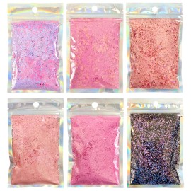Wholesale  Craft Chunky Glitter Without Fine Glitter 12 Pcs 2oz Shakers Spring Glitter for Resin and Diy Decorationcolor: Set 22 6 mix colors/Sparkly Glitter