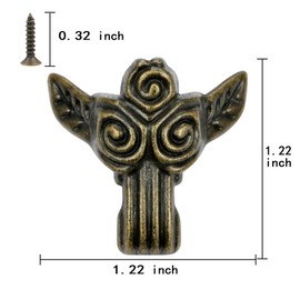 PGMJ 20 Pieces Antique Box Legs Retro Design Decorative Box Legs - Jewelry Box Feet for Vintage Wooden Cases, Jewelry Boxes, Gift Boxes, Wine Boxes, Toolbox, Cabinets (Bronze)
