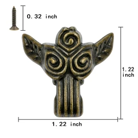 PGMJ 20 Pieces Antique Box Legs Retro Design Decorative Box Legs - Jewelry Box Feet for Vintage Wooden Cases, Jewelry Boxes, Gift Boxes, Wine Boxes, Toolbox, Cabinets (Bronze)