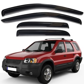 Lightronic WV94059 Outside-Mount Side Window Visor Deflector Rain Guard, Dark Smoke 4-Pieces Set for 2001-2012 Ford Escape, 2009-2012 Escape Hybrid, 2008-2012 Mazda Tribute, 2005-2011 Mercury Mariner