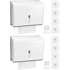 QWORK Paper Towel Dispenser Wall Mount, 2 Pack Multifold Hand