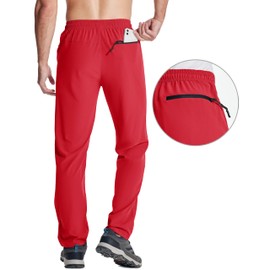 MAGCOMSEN Quick Dry Pants Men Lightweight Training Pants Stretch Mountain Pants for Men Tomato Red 34