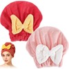 Genérico 2 Gorros de Microfibra para Secar El Cabello,Toalla Absorbente