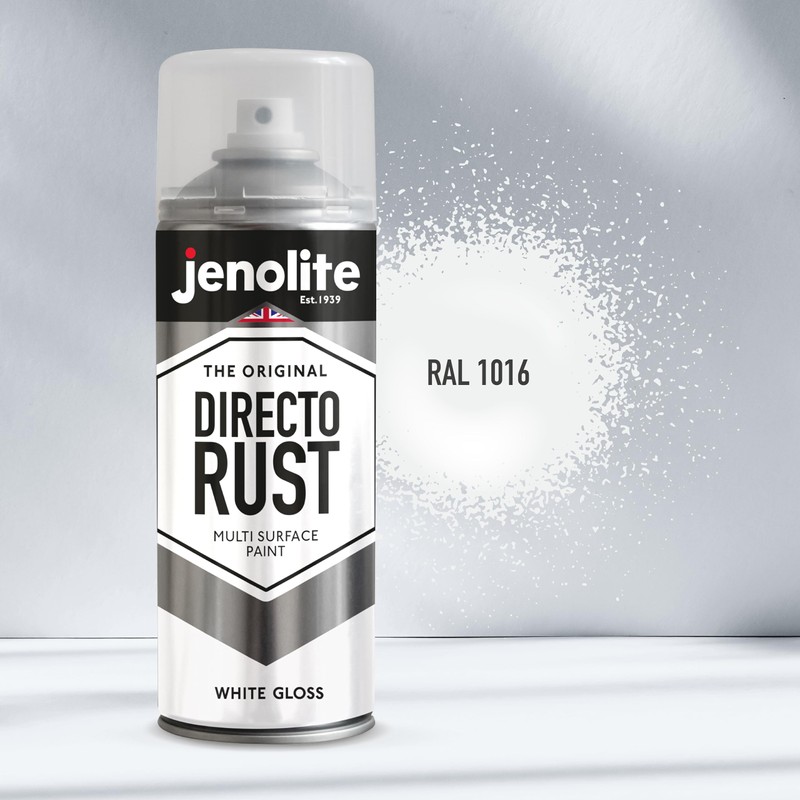 JENOLITE Directorust Gloss Spray Paint | White | 400ml (13.52