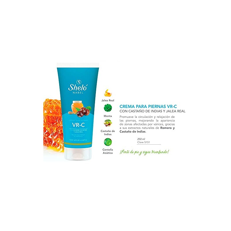 Vr-c Crema Para Piernas Con Ingredientes Naturales 250ml Sheló Nabel