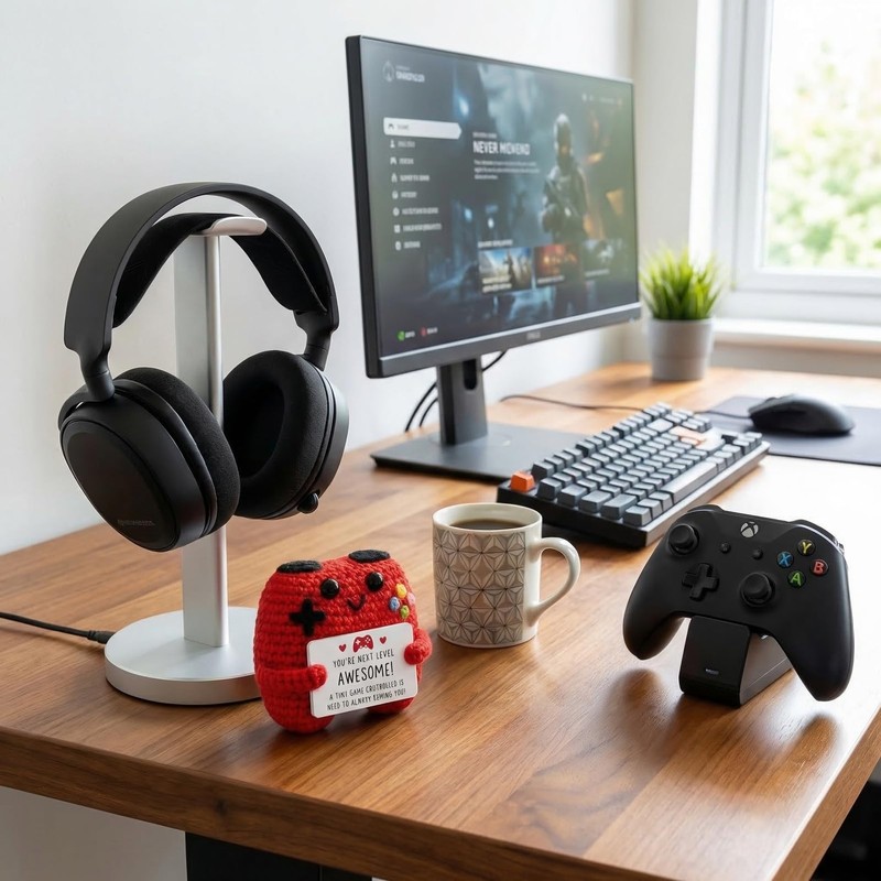 ZZOZPOP Awesome​ Crochet Game Controller Doll, Gamer Gifts​ for Men,