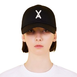 VARZAR VA Applique Over Fit Ball Cap 7 Colors Unisex Hat, Korean Brand, Hat, UV Protection, Deep, Small Face Effect, SNS Topic, Celebrity Wear, Black, 56 to 60 cm