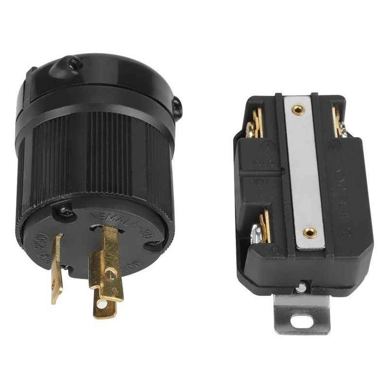 3pin Electrical Plug Connector Receptacle Set NEMA L6-30P L6-30R 30A
