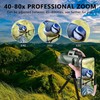 80x100 Monocular Telescope with Smartphone Adapter Tripod, High Powered Monoculars