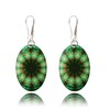Boho Large Mandala Design Round Lightweight Earrings Hanging Jewellery for