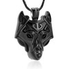 Yinplsmemory Cremation Jewelry Viking Wolf Head Urn Necklace for Ashes