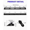 HLAUTO 6Z4J Emergency Dash Strobe Lights: 2x16.8 inch Blue White