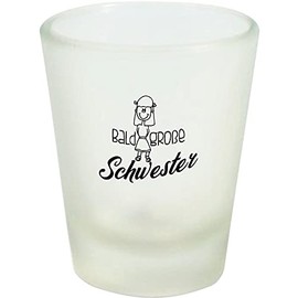 ShirtInStyle Schnapsglas Glas Bald Grosse Schwester, Familie Verwandschaft, Liebe, Freude, Dankbarkeit