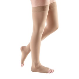 mediven Comfort for Women, 15-20 mmHg, Thigh High Compression Stockings, Open Toe