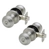 Copper Creek CK2040SS-2 Colonial Door Knob, Keyed Entry Function, 2