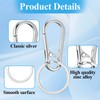 BOHUIZ 10 Packs Metal Keychain Carabiner Clip, Stainless Steel Heavy