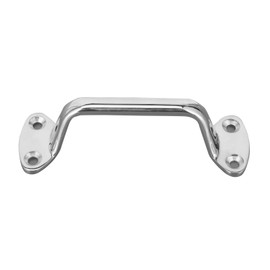 Lwuey Boat Handrail, Polished 316 Stainless Handrail Round Tube Marine Handles Grab Door Handle Grip Rail Bar Easy To Install Secure Sturdy Pull Replacement Steel Hardware 6in Long Suitable for Home