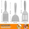 Eolilim Large Metal Spatula, Flexible Stainless Steel Spatula, Slotted Turner
