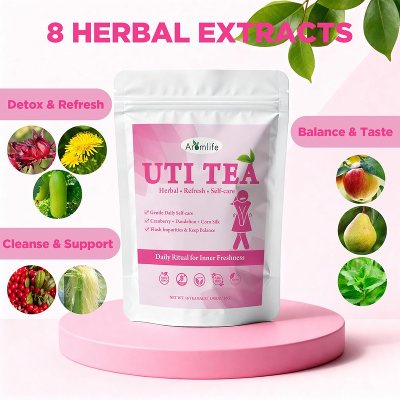 Aromlife UTI Tea for Women, Herbal UTI Tea for Cleanse