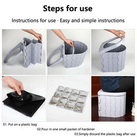 LeapLife Portable Foldable Camping Toilet for Home, Car, and Camping (Model B)