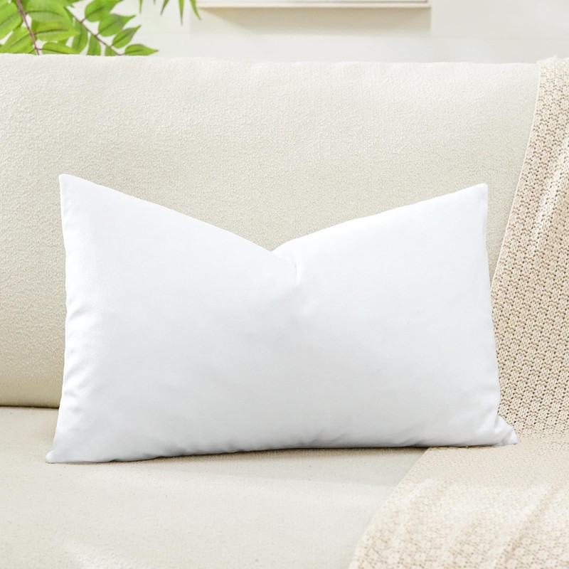 Artscope Luxury Velvet Cushion Covers Decorative Rectangle Pillowcases Soft Solid