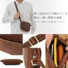 GULNAHS Men's Body Bag, Small, Genuine Leather, Crossbody Bag, Shoulder