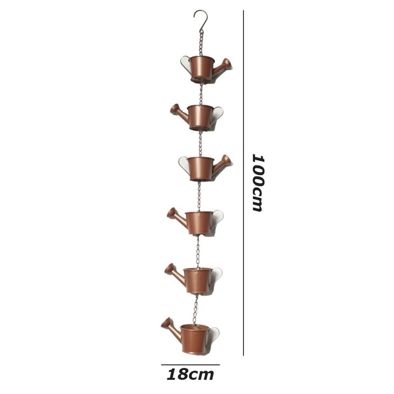 Rain Chains,Kettle Wind Chimes,Rainwater Catcher,Flower Pot Rain Chain,Garden Ornaments,Wind Chimes