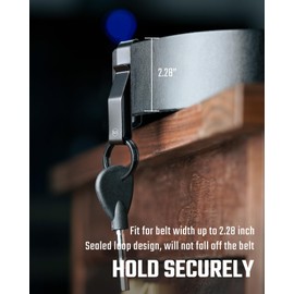 KeyUnity KS08 Tactical Stealth Key Ring Holder for Police & Firefighter Duty Belt, Double Side Quick Release Key Holder, 2, Medium