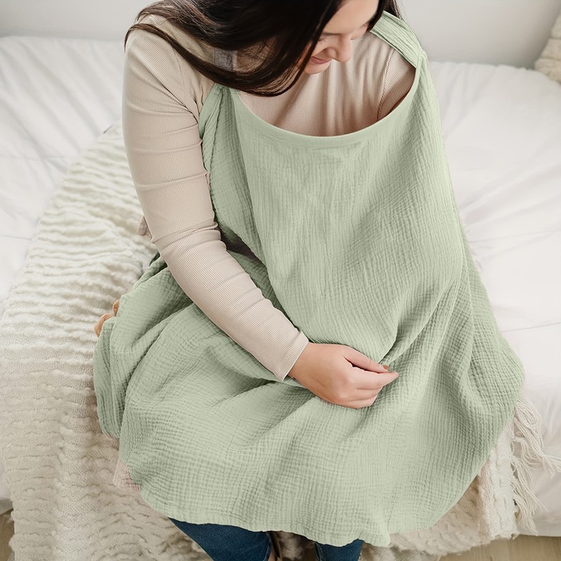Breathable Nursing Cover for Breastfeeding – Lightweight Muslin Privacy Shawl