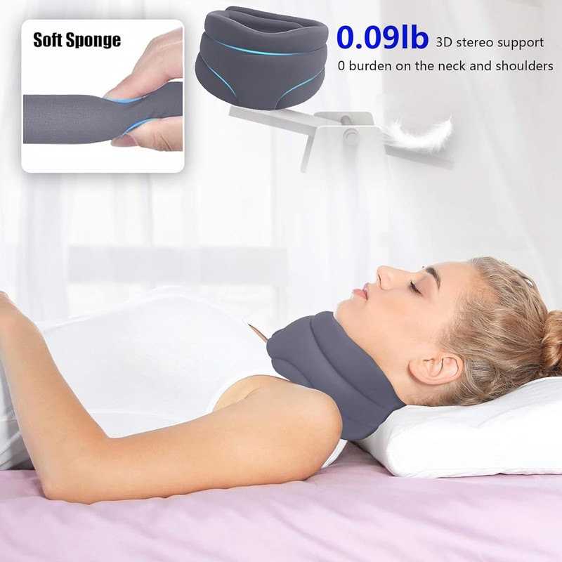 Neck Support, Lightweight and Soft Adjustable Cervical Collar, Prevention of