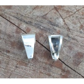 Sterling Silver Open Loop Pendant Bail 6mm x 10mm .925 Highly Polished