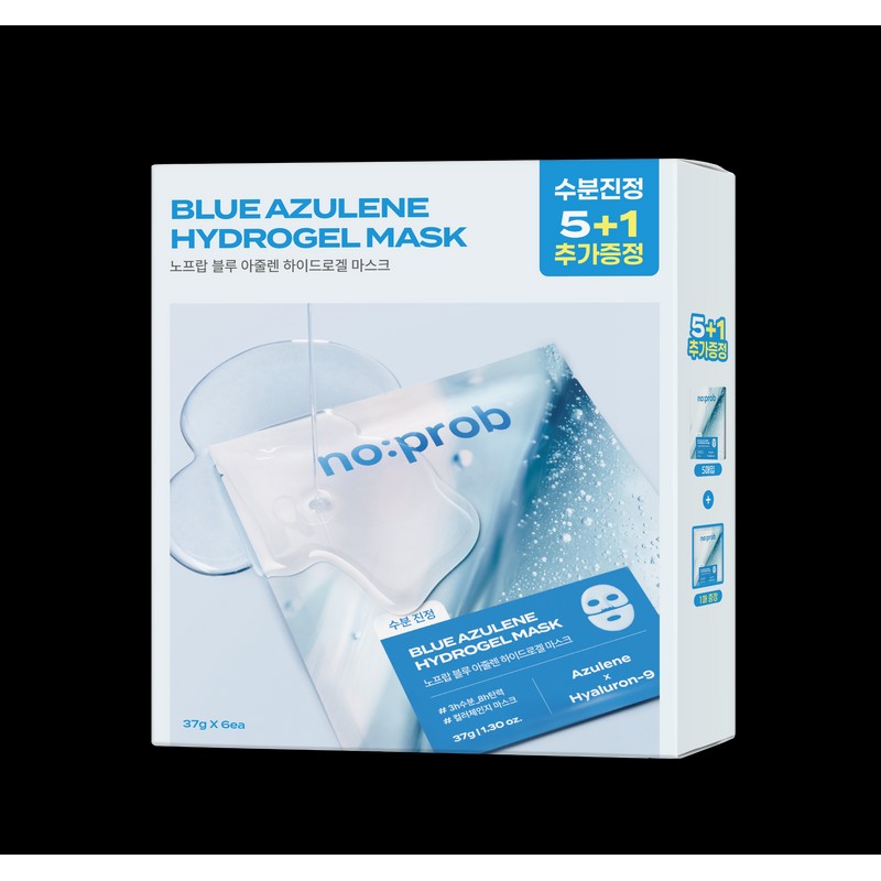 NoProb Hydrogel Mask Sheet Volume Glow 5+1 Set (Pink Collagen/Blue