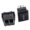 RuiLing 5pcs KCD4 Square Rocker Switch 6Pin ON-Off-ON 3-Position Black