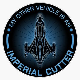 Elite Dangerous: Other Vehicle Imperial Cutter Sticker Bumper Sticker Vinyl Decal 5"