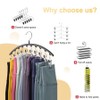 [2 Pack], Multi-Clip Pants Hangers with 10 Clips, Metal Yoga