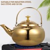 Cabilock Tea Kettle Kettle Induction Stainless Steel Kettle Gold Whistling