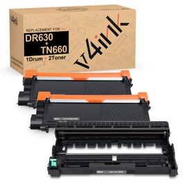 v4ink Compatible DR-630 TN-660 Toner Replacement for Brother DR630 Drum TN660 Toner Cartridge (1D + 2T Set) for Brother HL-L2300D L2320D HL-L2340DW L2360DW L2380DW MFC-L2700DW L2720DW L2740DW Printer