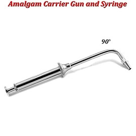 MEDSPO Professional Dental Implant Bone Graft Syringe | Curved Grafting | Aspirating Anesthetic Dentistry | Automatic Passive Cartridge | Procedures Instruments (Amalgam Carrier Gun and Syringe 90)