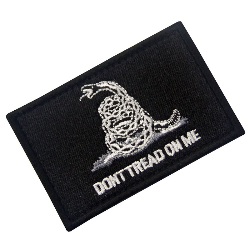 Don't Tread On Me Tactical Embroidered Morale Applique Fastener Hook&Loop